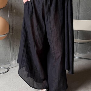 Black Viscose Tencel Set, Wide Leg Palazzo Pants Outfit, Oversized Sleeveless Tunic, Minimalist Summer Co Ord, Resort Wear