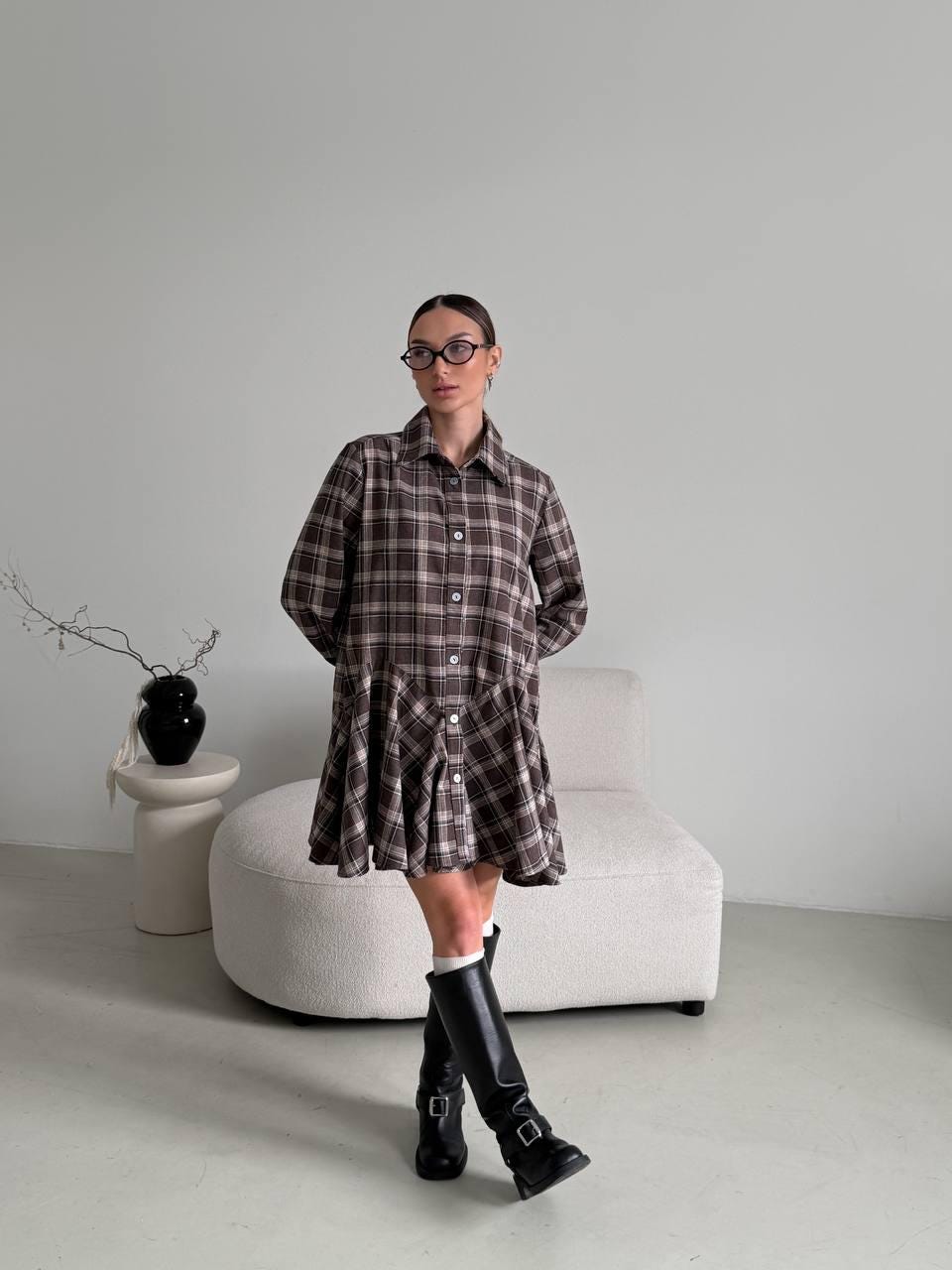black dress and plaid shirt EASY HOLIDAY LOOK: BLACK MAXI DRESS + FLANNEL SHIRT | Miss Estephanie