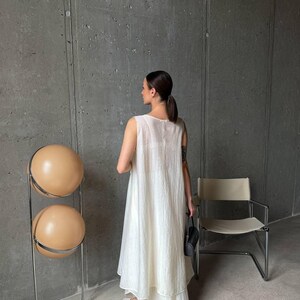 Ivory Viscose Tencel Set, Wide Leg Palazzo Pants Outfit, Oversized Sleeveless Tunic, Minimalist Summer Co Ord, Resort Wear