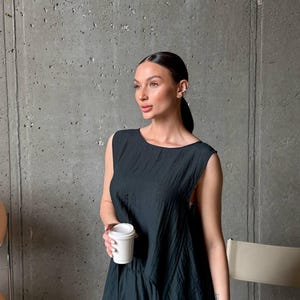 Emerald Viscose Tencel Set, Wide Leg Palazzo Pants Outfit, Oversized Sleeveless Tunic, Minimalist Summer Co Ord, Resort Wear