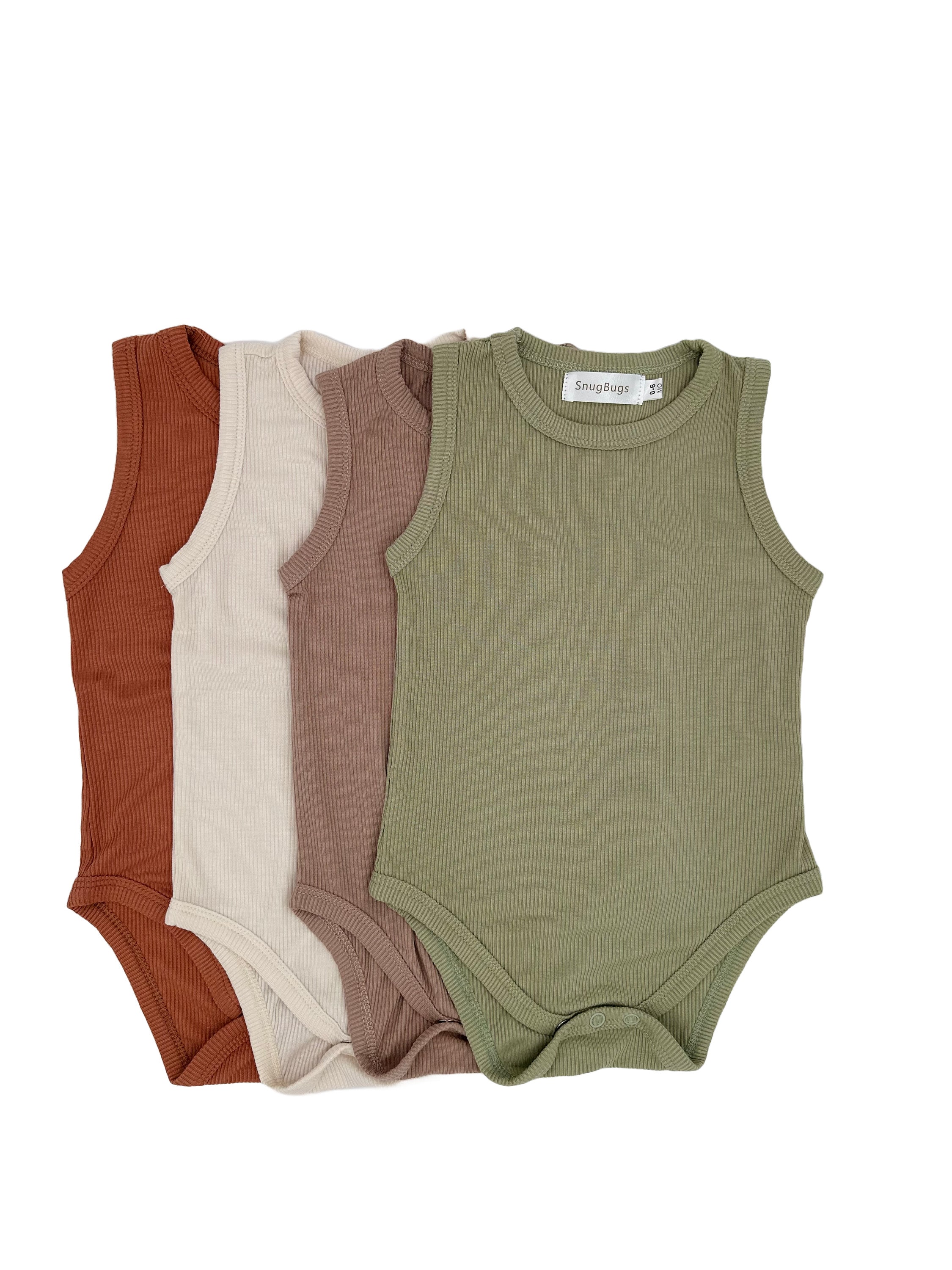 Sleeveless Bamboo Bodysuit - Green