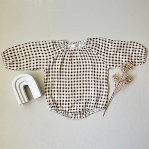 Organic Cotton Gingham Romper