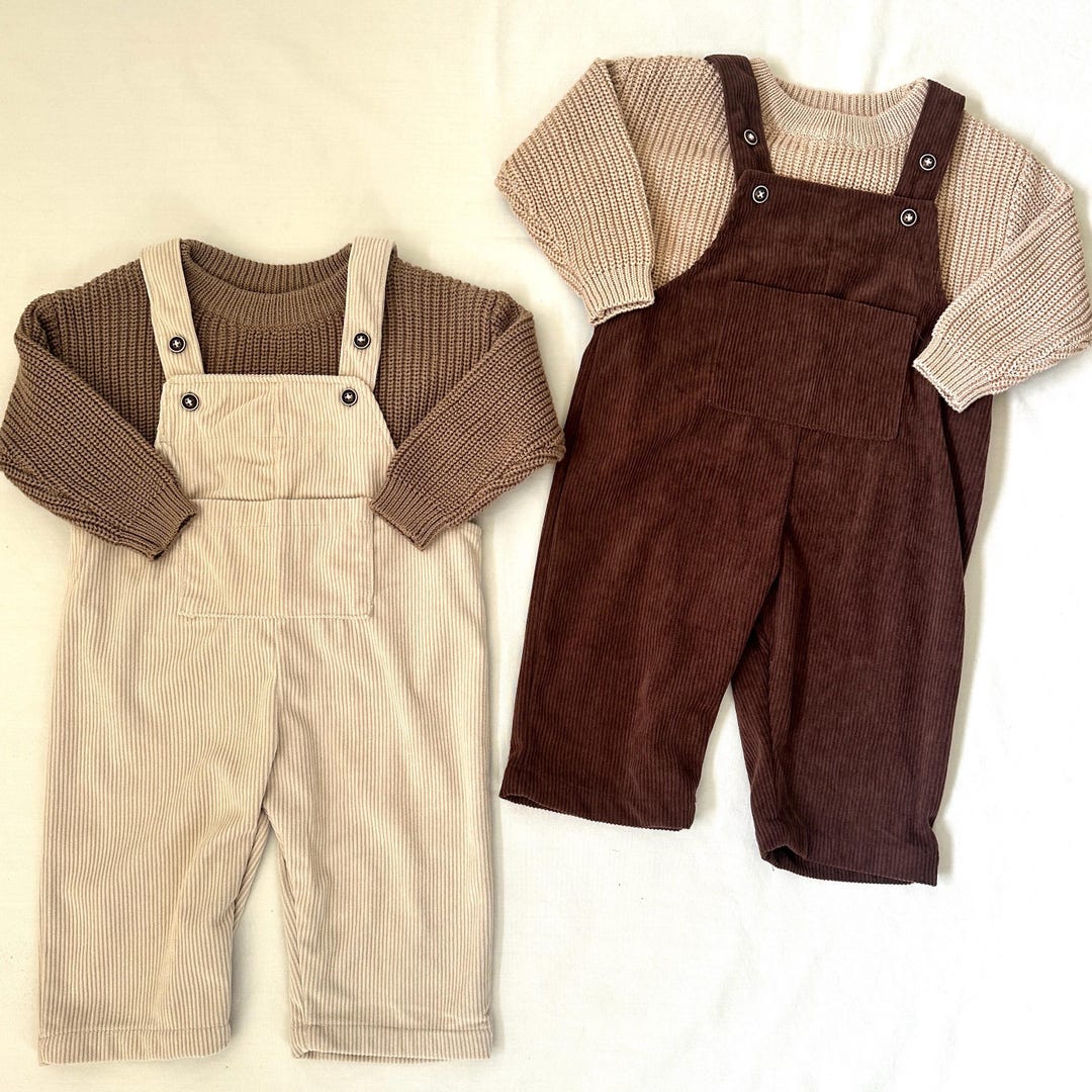 Corduroy Cat Overalls