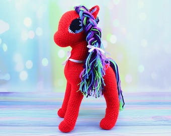 マイリトルポニー 手作りかぎ針編みのおもちゃ ぬいぐるみの馬 Mlp ぬいぐるみ 馬のかぎ針編み 手作りのぬいぐるみ かぎ針編みの動物 マイリトルポニーのおもちゃ