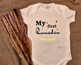 Baby Body Personalized, My first Ramadan 2024 Eid Mubarak Ramadan Kareem