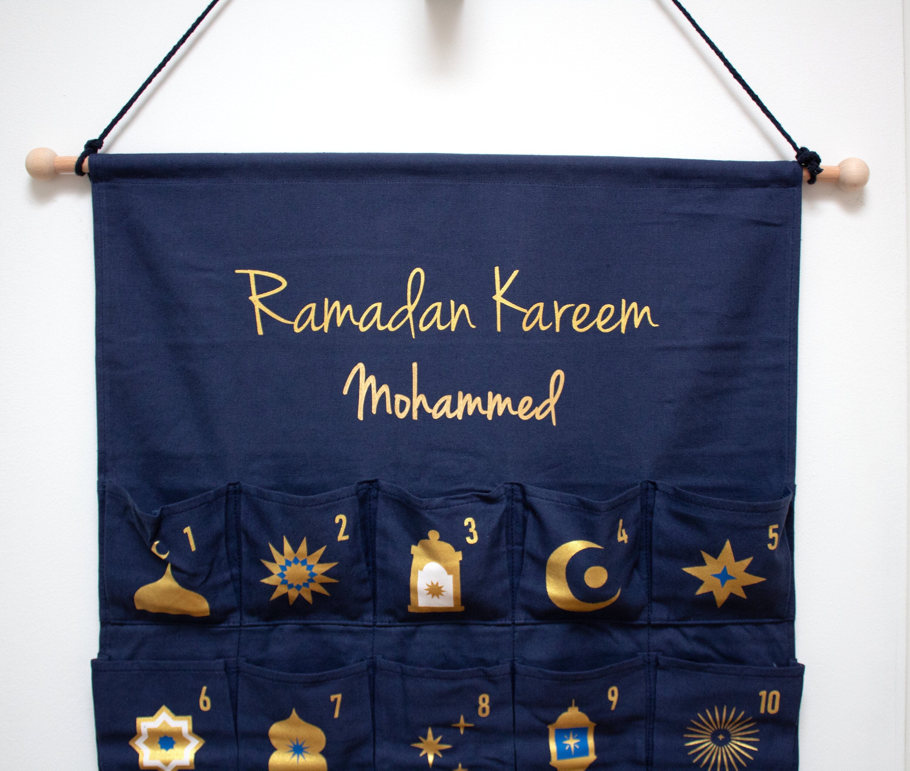 Calendrier Ramadan Kareem Blue 30x43cm géant à petits prix