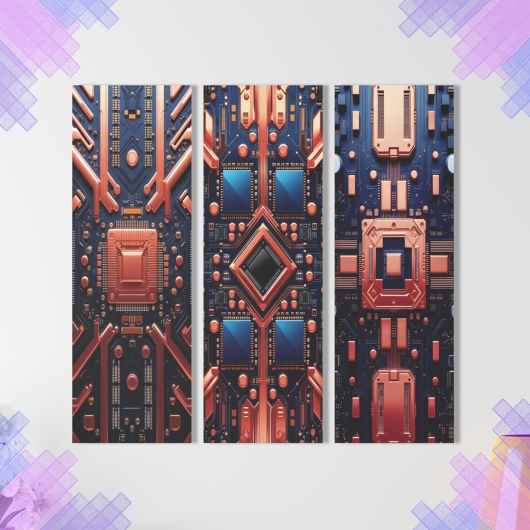 Acrylic Prints 3 Panel | CPU Artwork | Fantasy Circuitry Art | Computer ...