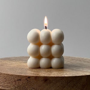 Bubble cube candle, Cute Bubble candle, Handmade soy wax candle, Trendy candle.