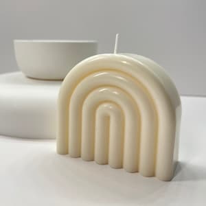 Rainbow Candle, Rainbow arch shaped candle, Trendy handmade soy wax candle