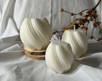 Twisted Candle, Spiral candles, Cute Handmade Soy wax candle, Aesthetic Home decor