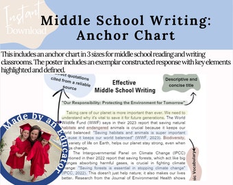 Middle School Writing Anchor Chart