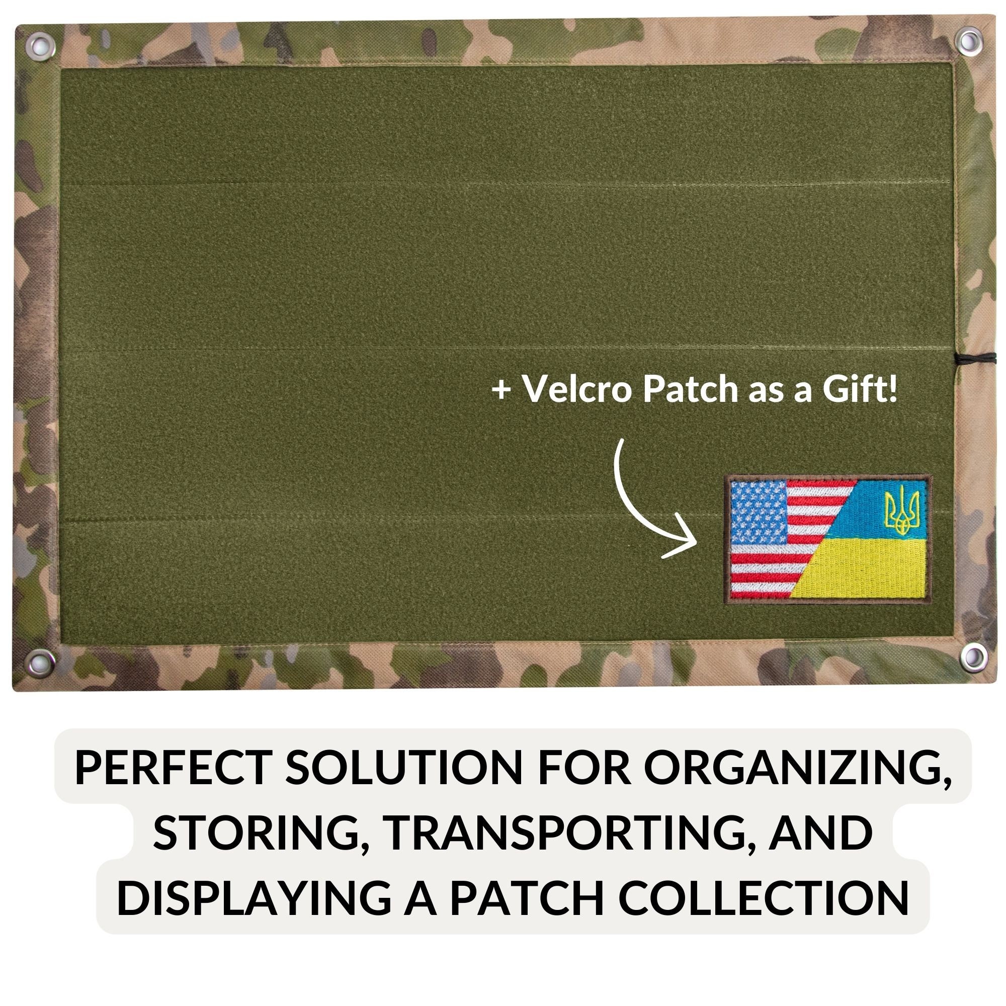 Qiilu Military Patch Collection Display Panel Wall Hanging Holder for Morale  Hook and Loop Emblems,Hook and Loop Patch Panel 