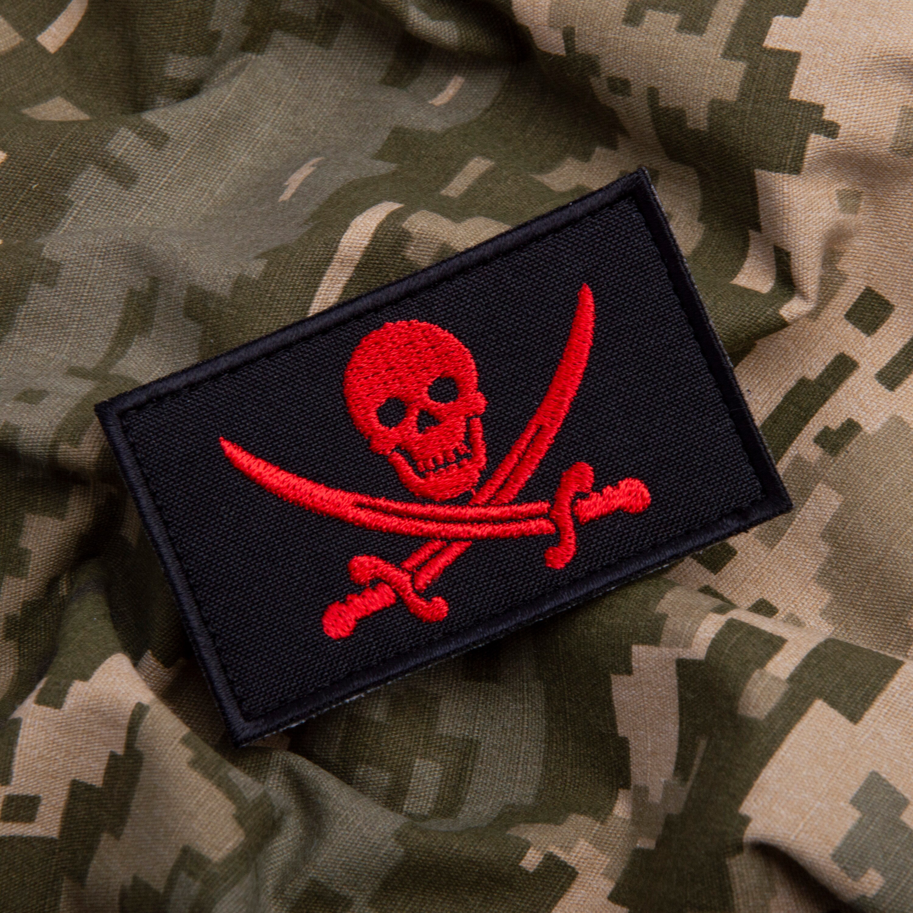 2piece of Jolly Roger & Blackbeard Edward Teach Patch Embroidered