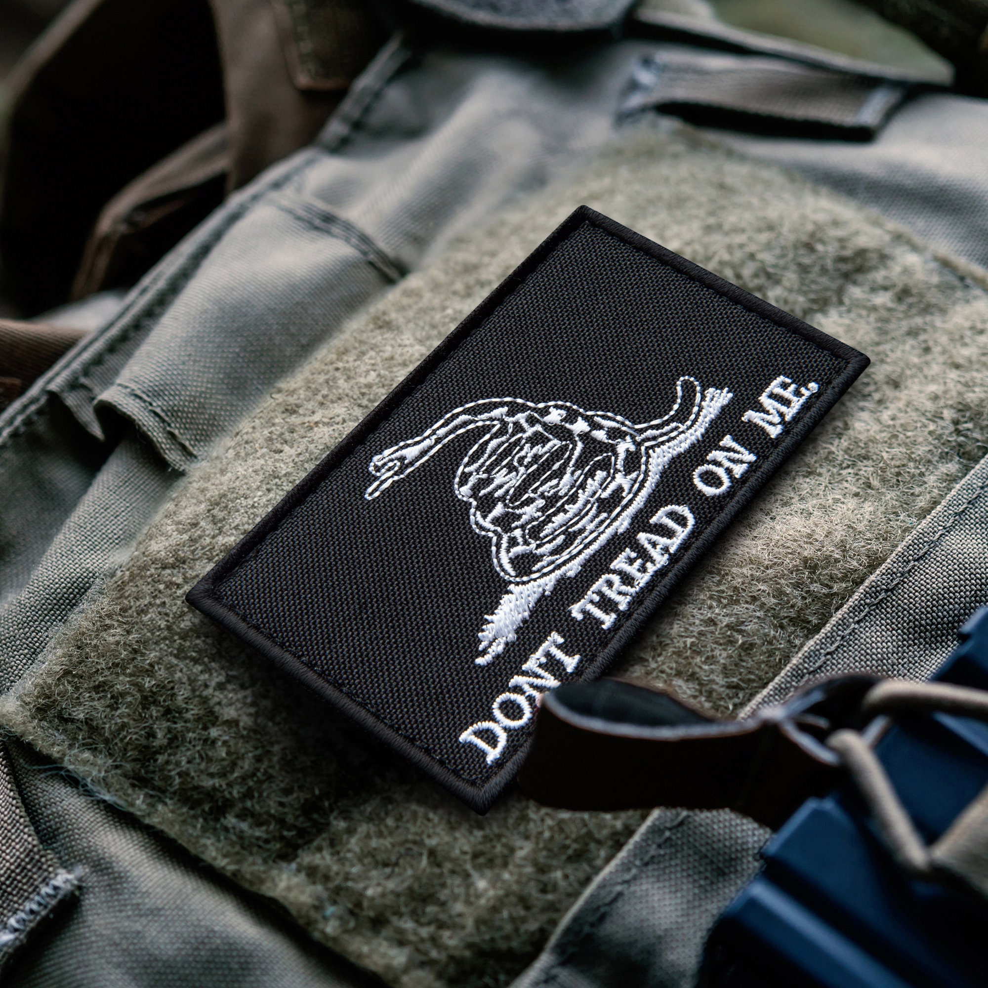 2-piece don't Tread on Me Patch Set, Velcro Patch, Snake Patch, Morale ...