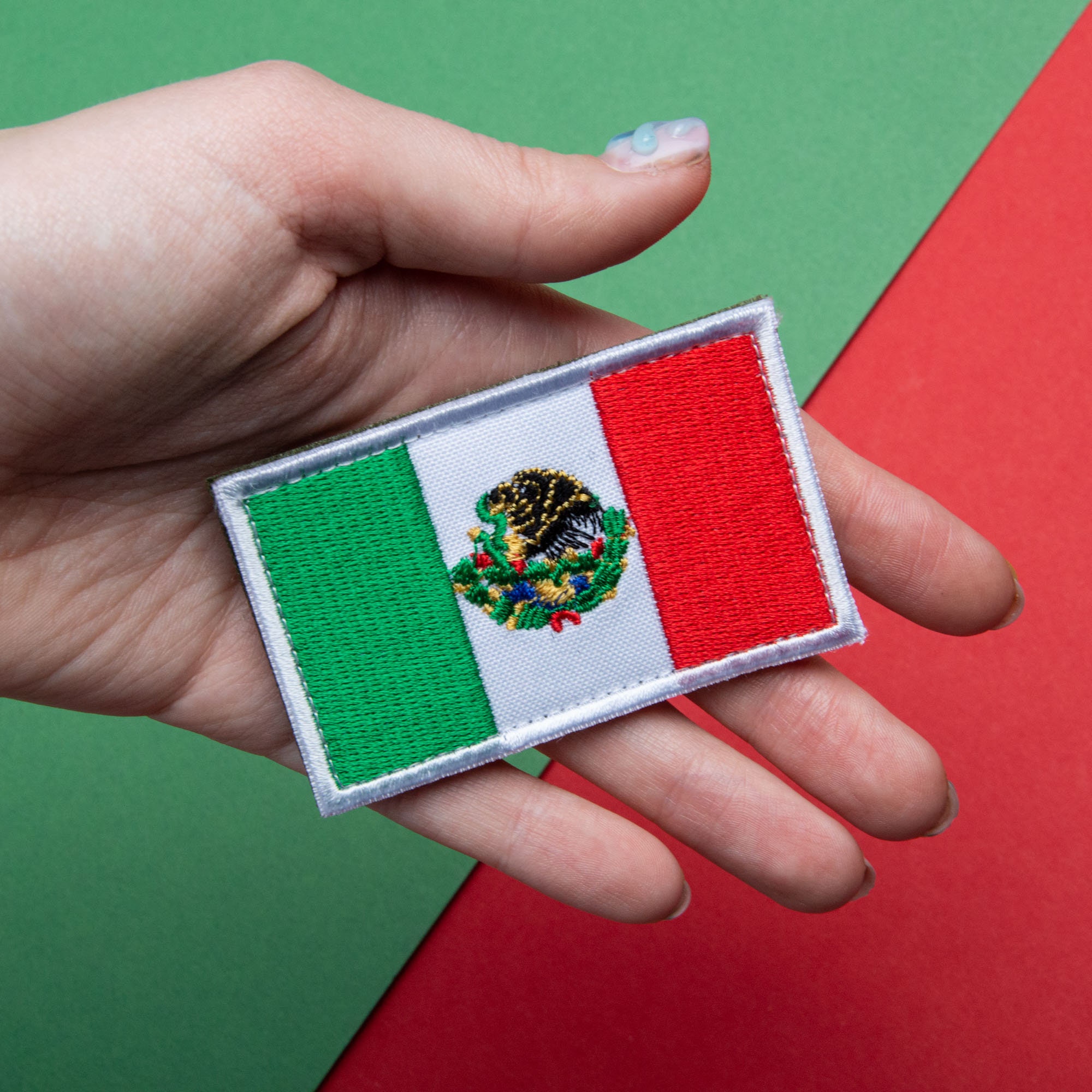 Velcro Mexican Flag Patch 