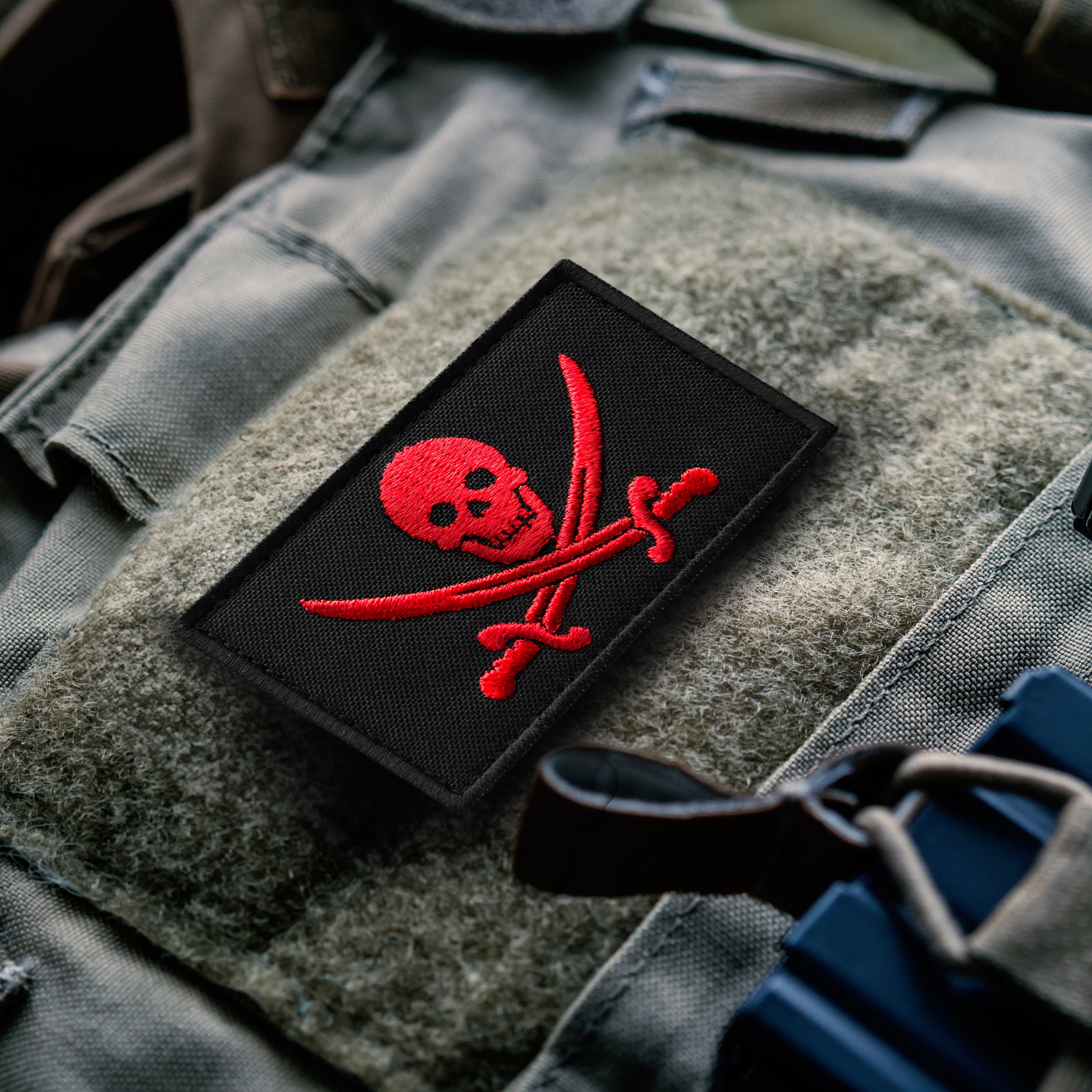 2piece of Jolly Roger & Blackbeard Edward Teach Patch Embroidered