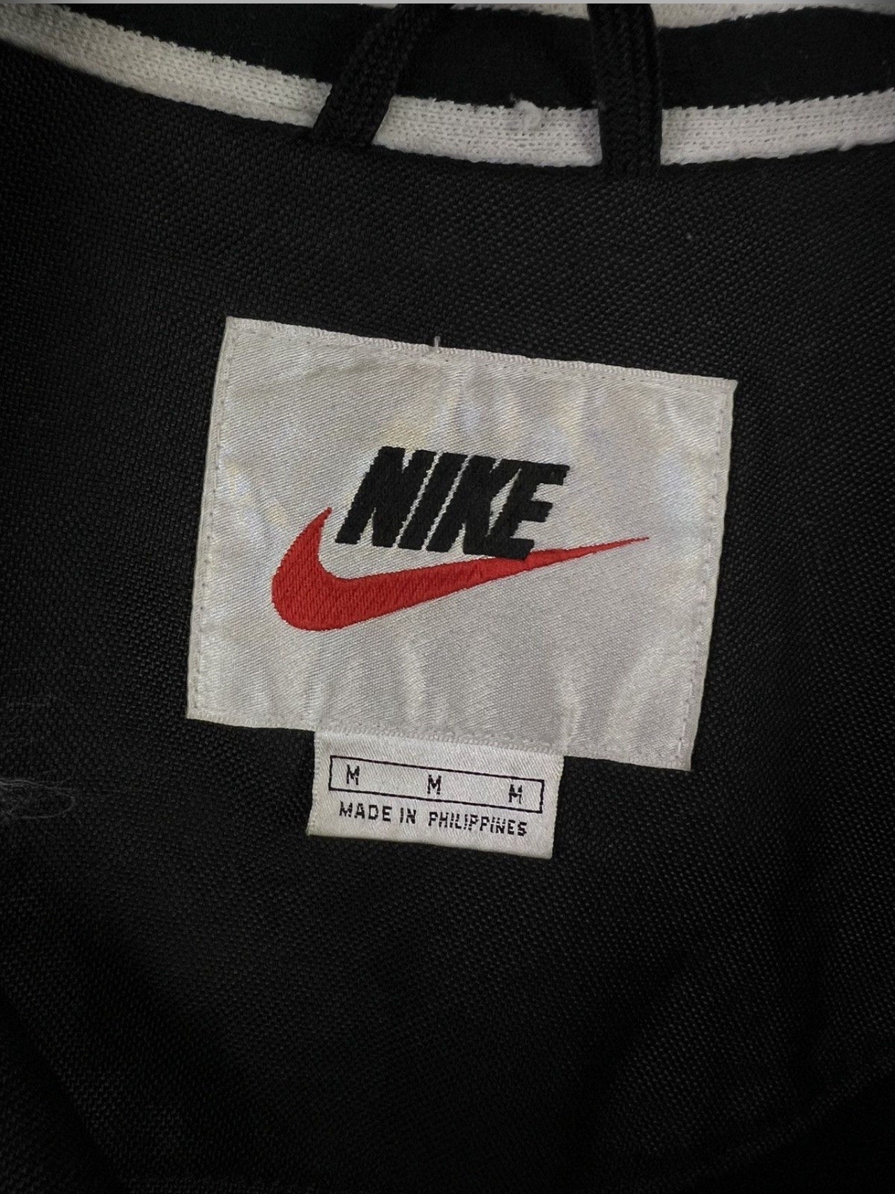 VTG Nike Jacket Black Full Zip Nylon - Etsy