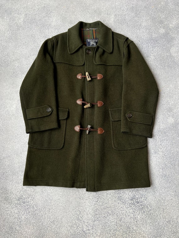 Burberry green wool coat clearance