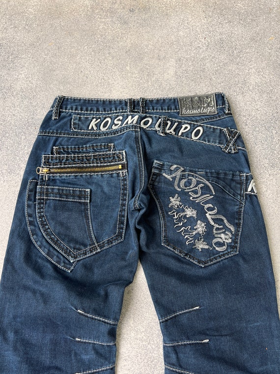 Vaqueros vintage Kosmo Lupo con parches de archivo japones Etsy Mexico