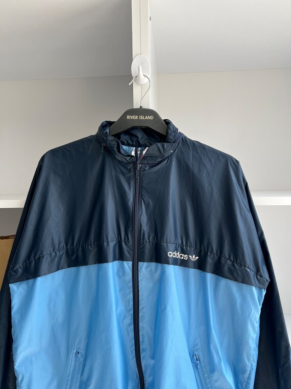 90s-00'S Adidas windbreaker, men's size S unclear black type Vintage Second Hand