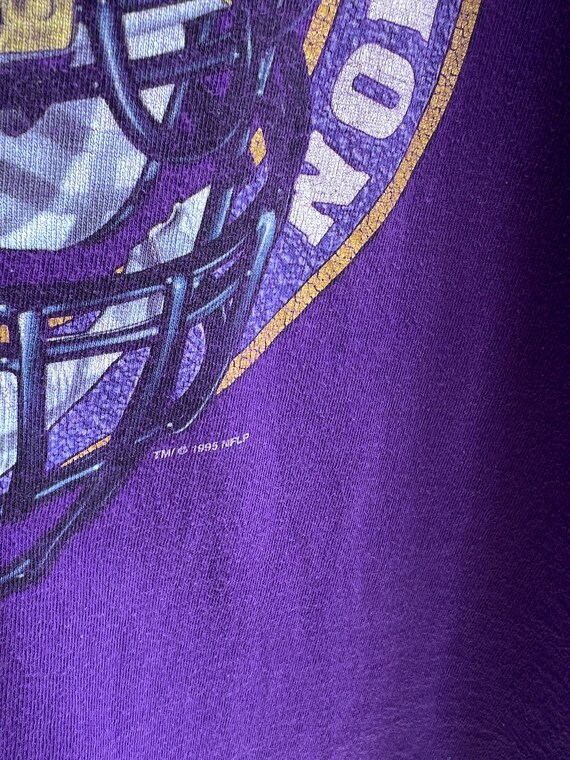 Vintage 1995 Baltimore Ravens T-Shirt Purple  90s… - image 7