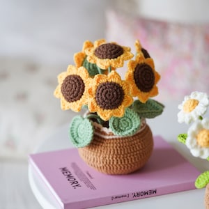 Beginner Crochet Kit Learn To Crochet Kit How To Crochet Gift Kit Crochet Kit for Beginners Crochet Kit Adults Sunflower Potted Plant 29
