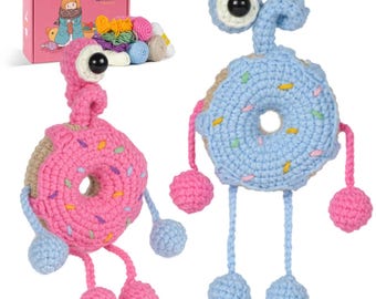 Beginner Crochet Kit Learn To Crochet Kit How To Crochet Gift Kit Crochet Kit for Beginners Crochet Kit Dual Donuts 38