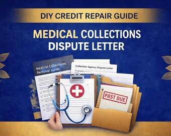 DIY Medical Collections Dispute Letter + Step-by-Step Instructions | Credit Repair Letter | Digital Download