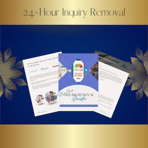 24-Hour Hard Inquiry Removal Guide | DIY Credit Repair | Dispute Inquiries Fast | Instant Download PDF