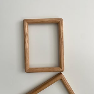 Solid Oak Round Picture Frame 4x6 4R【 Spline Joint 】No.6 Uzukuri Finish
