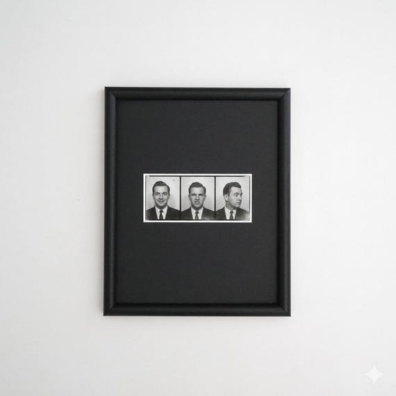 Open Grain Black Picture Frame with Color Mount, Modern Heritage Wall Art Gift