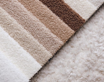Chunky Boucle Upholstery Fabric: Textured Sofa & Ottoman Material