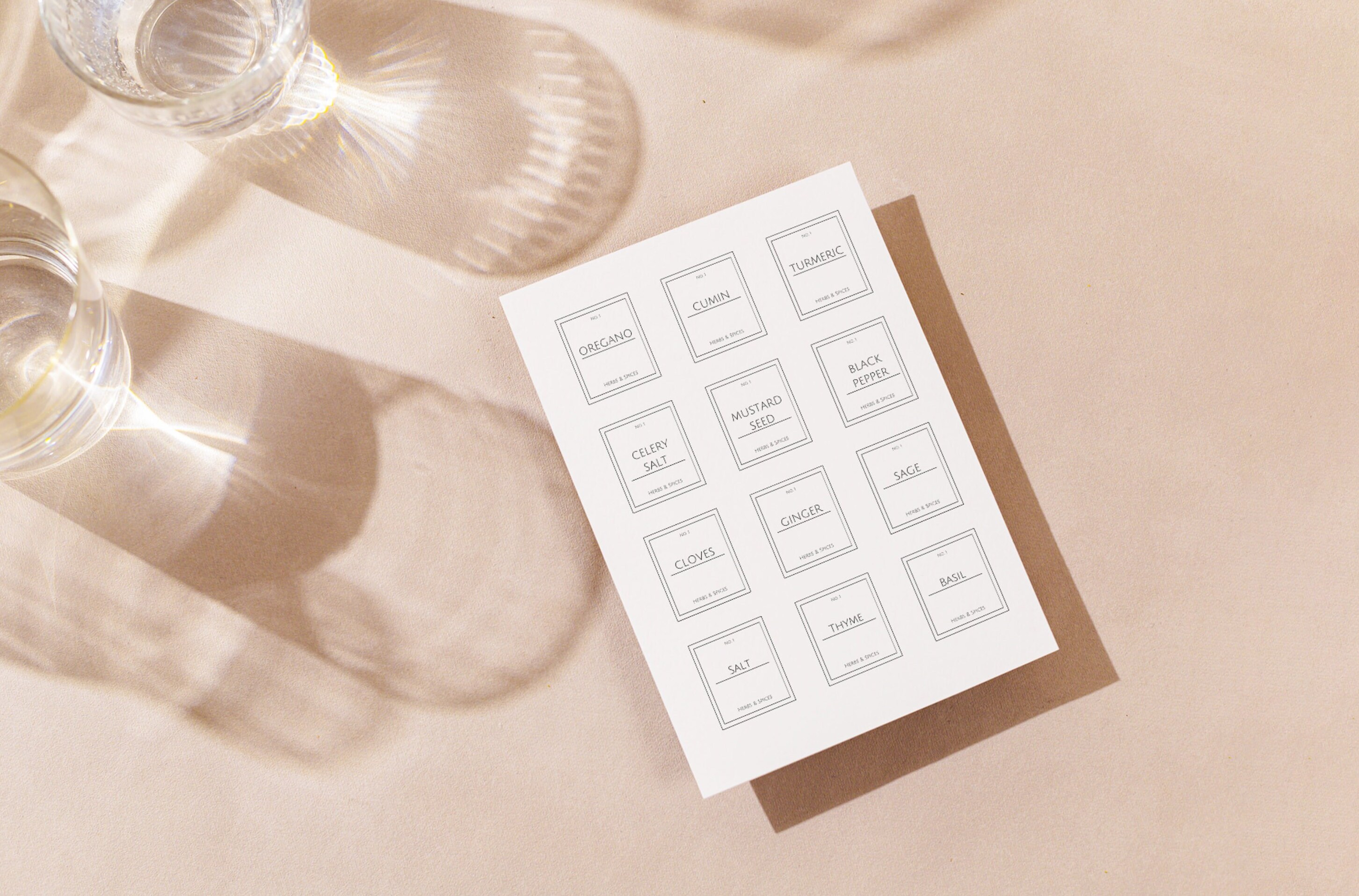 Editable Label Bundle, 10 Label Sizes, US Letter, Minimalist Labels ...