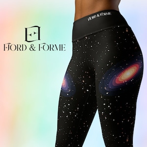 Astrological Pattern Spandex Yoga Leggings | Printed High Waisted Leggings | Gym Fitness Leggings | Workout Pants | Sports Tights Bottoms