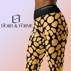 Leopard Pattern Yoga Pants | Wild Animal Print Leggings |  High Waisted Spandex Workout Leggings | Fitness Pants | Comfortable Activewear