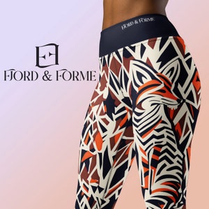 Fox Print Yoga Pants Animal Pattern Leggings | High Waisted Leggings  | Gym Leggings | Spandex Activewear | Trendy Legwear | Sports Tights