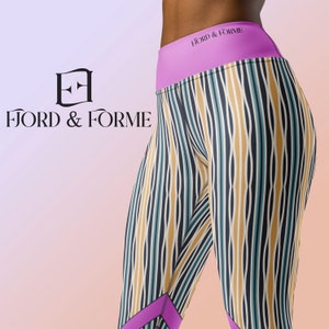 High Waisted Yoga Pants | Printed Gym Leggings | Pilates Workout Pants | Activewear Sport Tight | Panelled Leggings | Patterned Tights