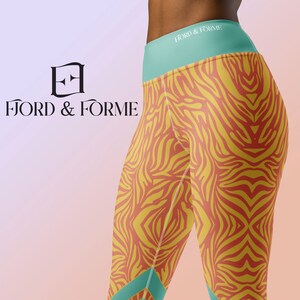 Zebra Pattern High Waisted Leggings | Animal Print Yoga Gym Leggings | Workout Fitness Pants | Fitness Trousers | Spandex Gym Essentials