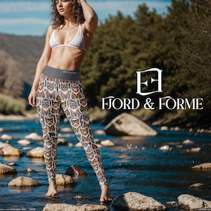 Cat Pattern Leggings | High Waisted Yoga Pants | Animal Printed Gym Fitness Leggings | Spandex  Legwear | Activewear | Workout Pilates Pants