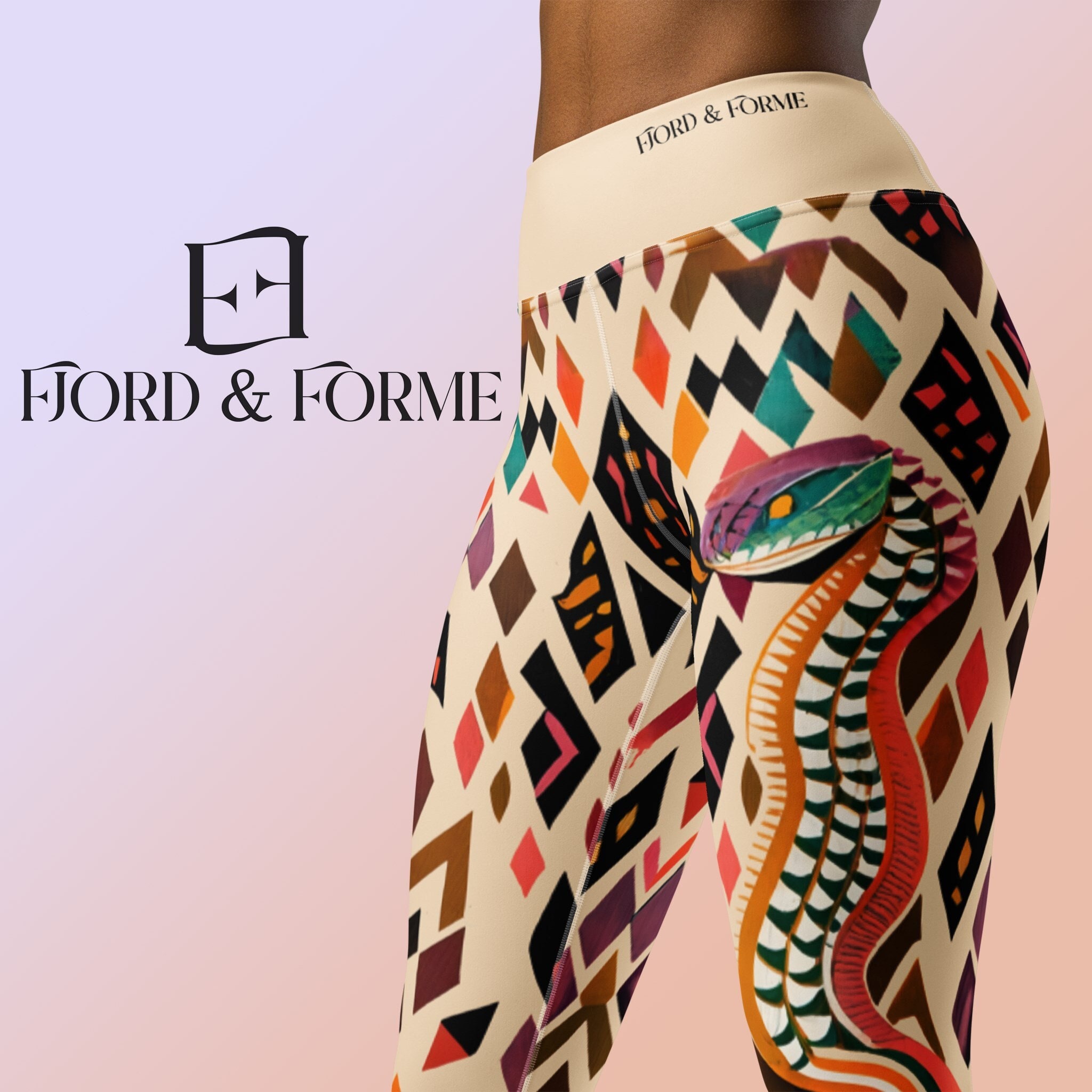 Trendy Colorful Snake Pattern Leggings