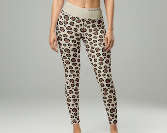 Untamed Roar Yoga Pants - Animal Print Leopard High Waisted Leggings for Women | Designer Activewear