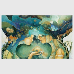 Oeuvre d'Art : ORIGINE. Peinture originale, impression sur toile, affiche et carte postale.