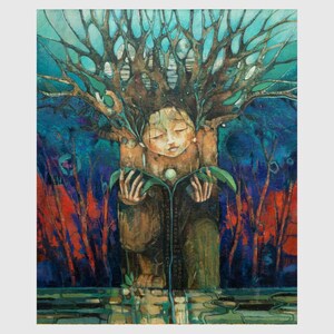Oeuvre d'art : SOYEZ UN ARBRE. Peinture originale, impressions sur toile, affiche et carte postale.