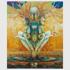 Oeuvre d'art : ALCHIMIE. Peinture originale, impression sur toile, affiche et carte postale