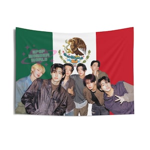 Enhypen Mexico Flag Tapestry, Kpop Room Merch, Gift for Enypen Engene Fan, Kpop Merch Enhypen, Kpop Flag, Enhypen Flag, Enhypen Merch, Kpop