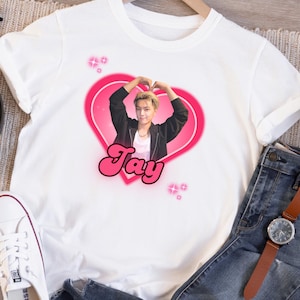 Kpop Enhypen Jay Heart Shirt, Unisex T-Shirt for Fans, Graphic Tee, Kpop Merchandise, Casual Top, Gift for Kpop Lovers