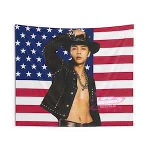 大人気 Flag America Johnny NCT Tapestry, Merch Room Funny Kpop アイドルグッズ