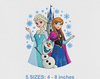 エルサ アナと雪の女王 スケッチ 刺繍機 デザイン ファイル パターン