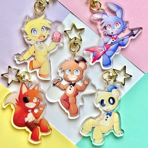Five Night’s At Freddy’s Acrylic Keychain Double Sided!