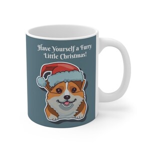 Süße Corgis mit Weihnachtsmütze Keramiktassen, verschiedene Größen
